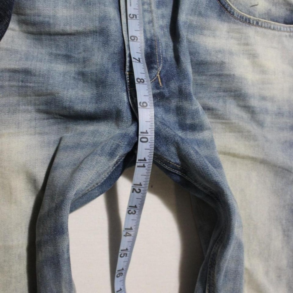 Mens Buffalo David Y2K Skater Grunge Punk Baggy Straight Fit Light Wash Jeans - Picture 6 of 8
